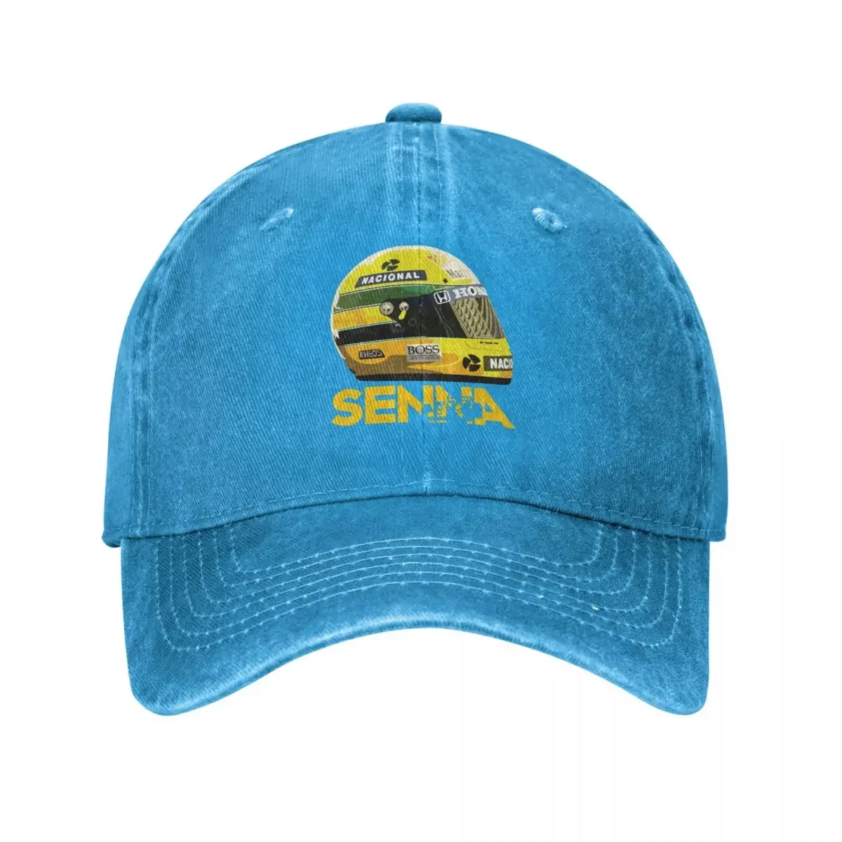 

Ayrton Senna Helmet Racing Baseball Caps Vintage Distressed Washed Sun Cap Unisex Style Outdoor Workouts Hats Cap
