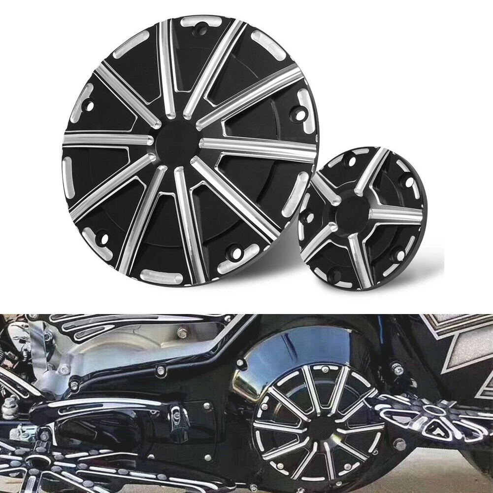 

Black Derby Timing Timer Cover 5 holes Engine Cover For Harley Touring Road King Electra Glide Street Glide Softail