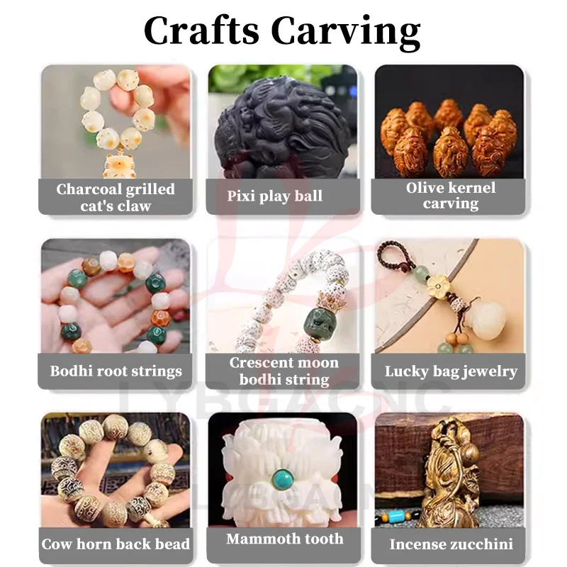 Desktop Small Bodhi Seed Fruit Core CNC Engraving Machine C1010 Optional Protective Case for Wood Carving Jewelry Tooth Handle