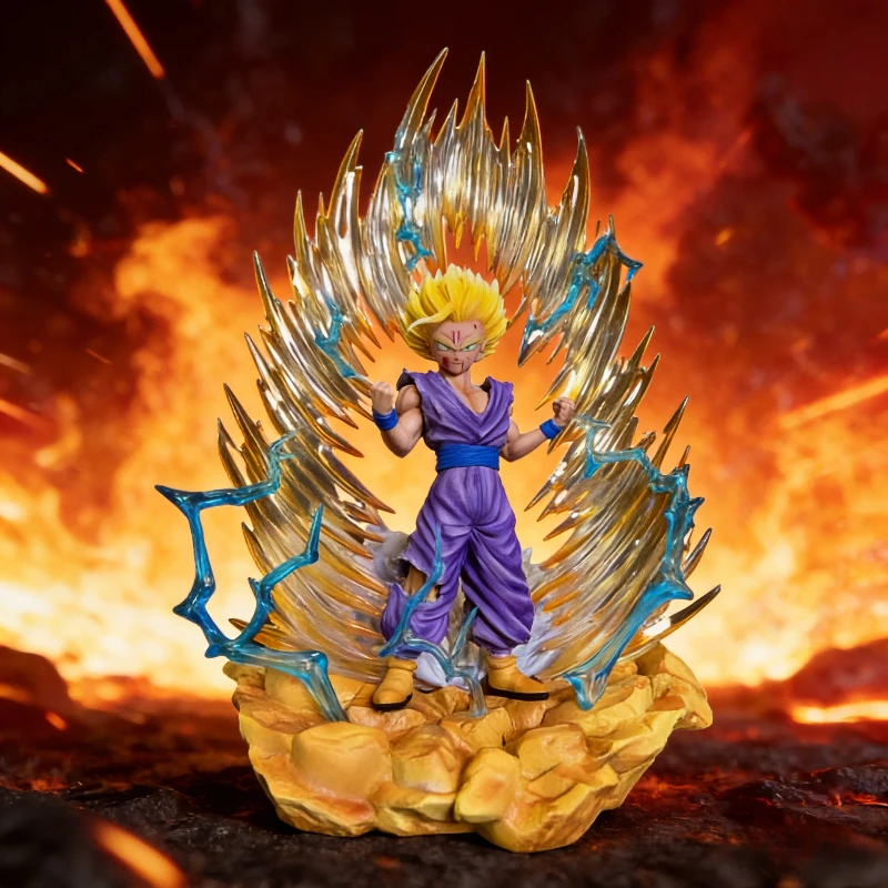 

Фигурка Dragon Ball Z Super Saiyan 2 Gohan из ПВХ со световыми эффектами, аниме-модель, коллекционный предмет, украшение для рабочего стола, подарок для фанатов