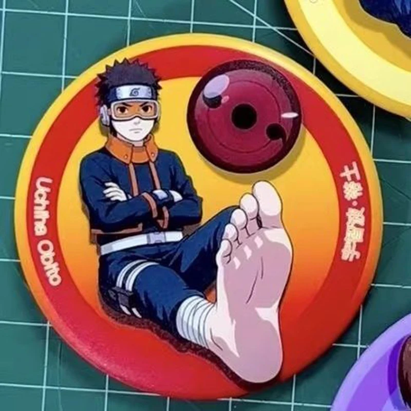 Anime Naruto Abzeichen Brosche Anstecknadel Minato Kakashi Obito Rin Rundes Metallabzeichen Rucksack Reversnadel Sammlerstück Deko Perfekte Geschenke für Fans – Detail 3