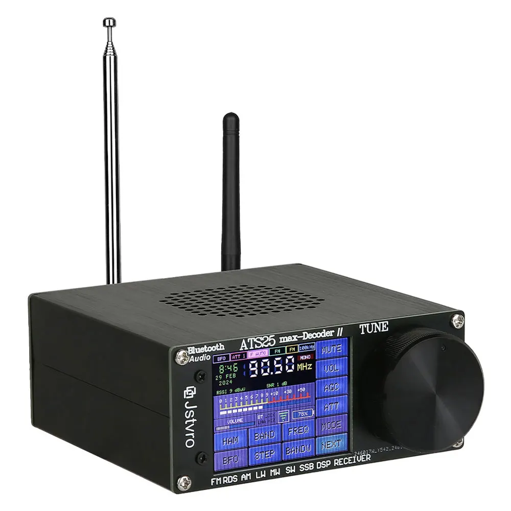 Imagem -06 - Receptor de Rádio Completo com Tela Sensível ao Toque Decodificador Max ii Versão Bluetooth Segunda Geração fm sw Ssb mw lw 24 Ats25