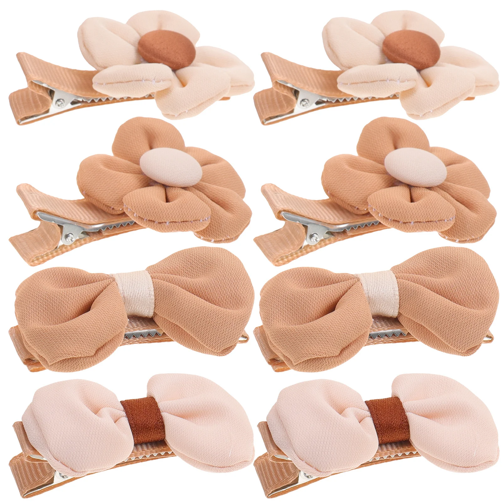 

8Pcs Fashionable Bow Flower Hair Clips for Little Girls Hair Accessories Cute Hairpins for Daily Masquerade Wear