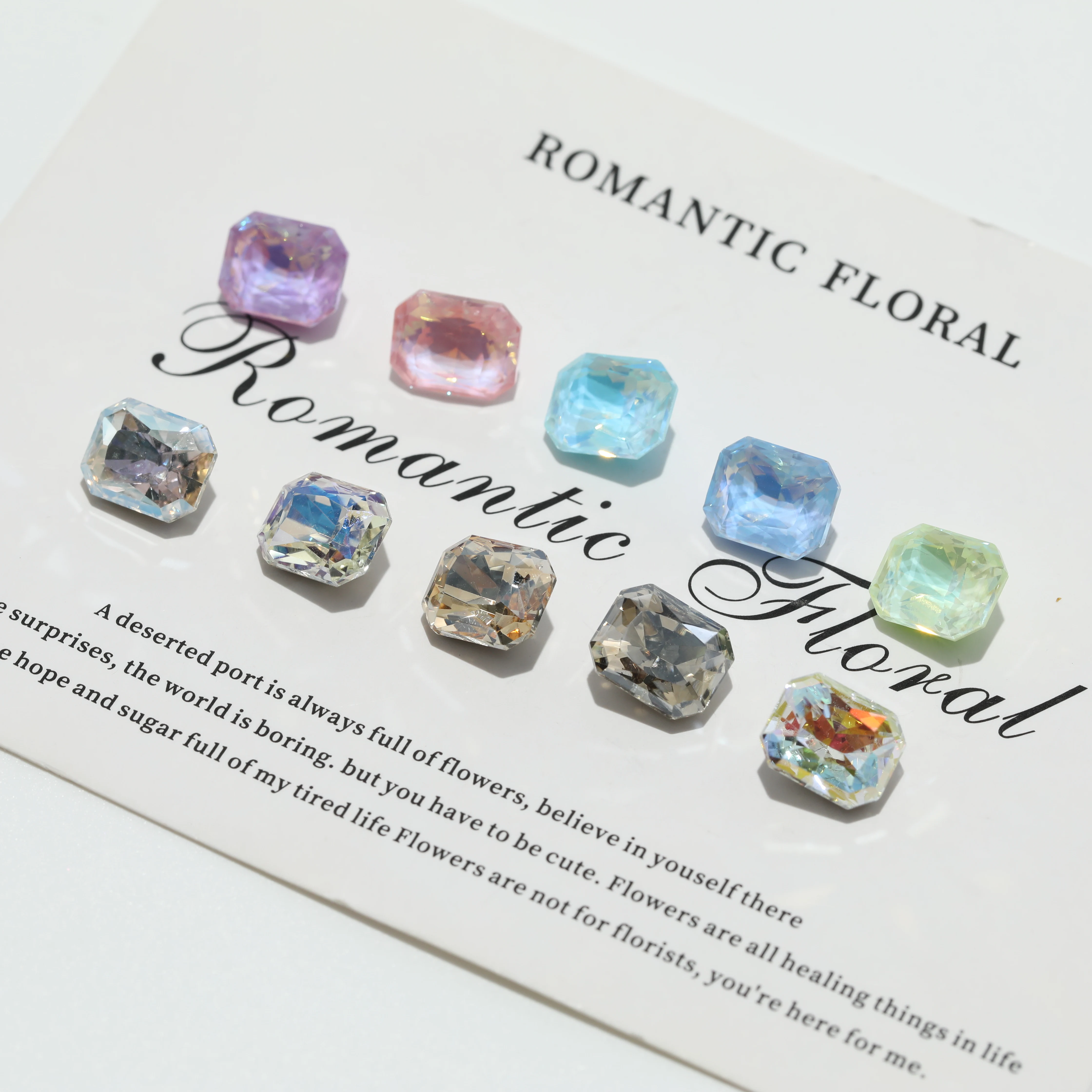GRST DV4043 Premium Kristall Oktagonale Retro-Schliff Fancy Stones Design Version Serie Strasssteine für DIY Nagelkunst, Kleider, Taschen und Zubehör – Detail 2