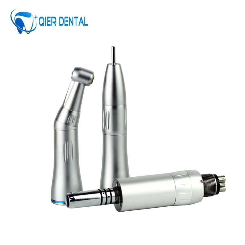 Dental E Type Interface Internal Water Spray Low Speed Air Turbine Angled Handpiece 4 Hole/2 Hole Air Motor Low Speed Handpiece