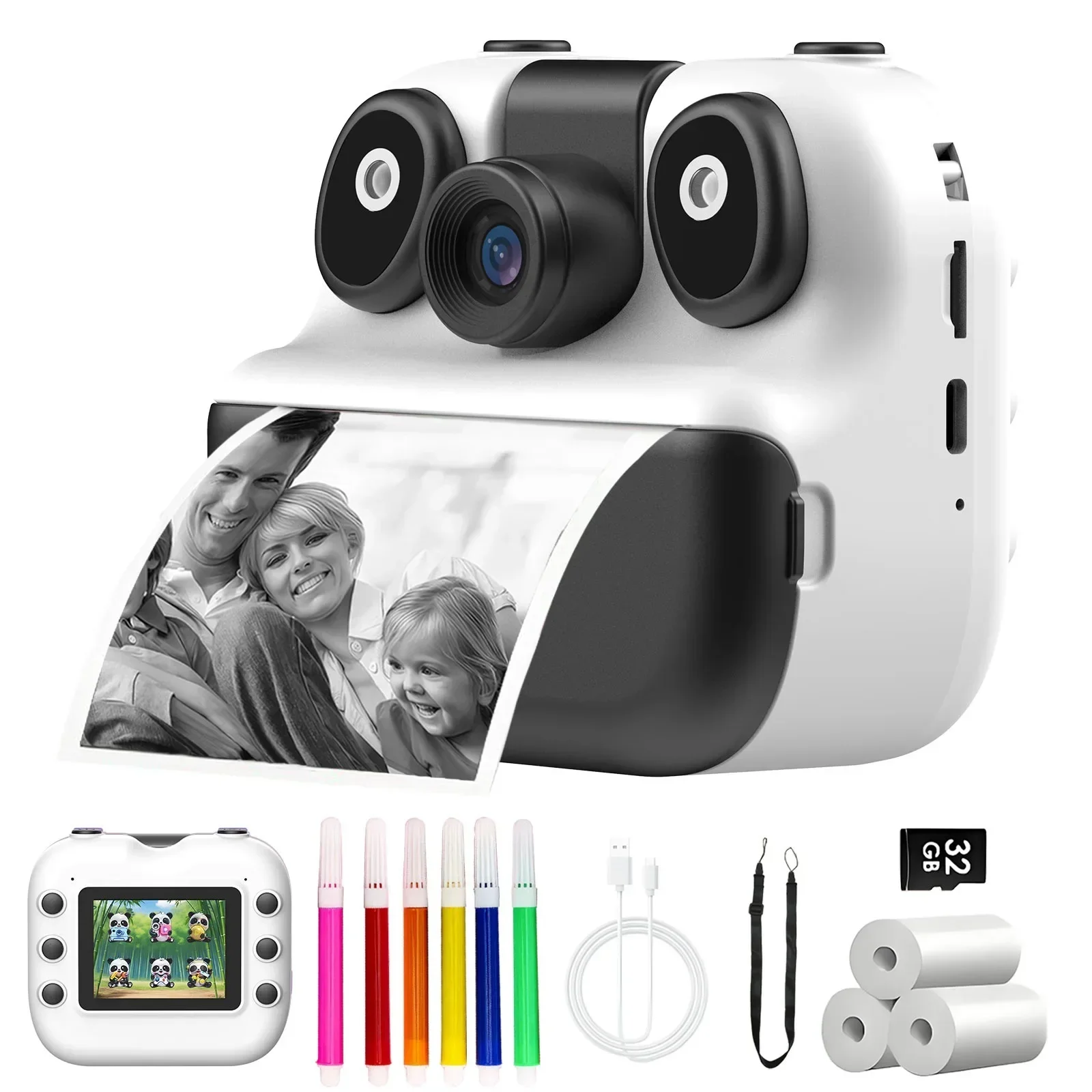 Children's cameras, quick print cameras, cartoon high definition digital video