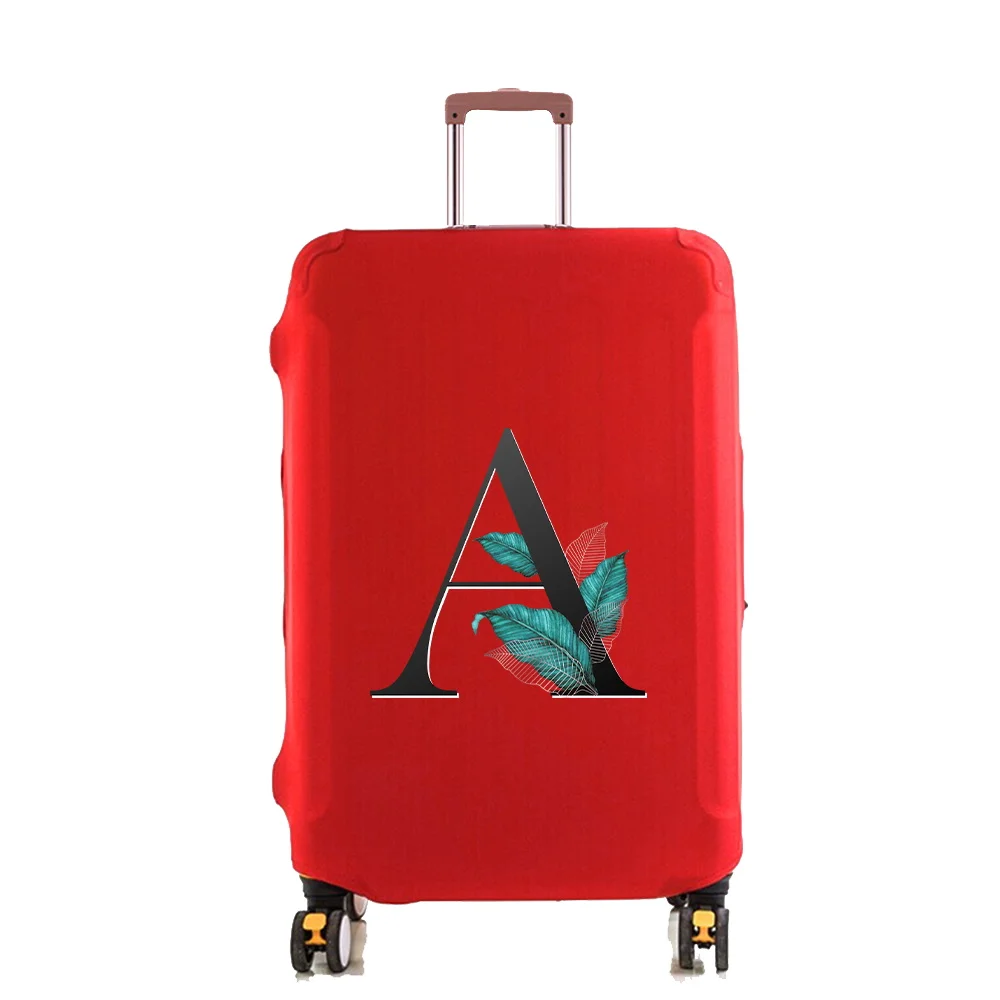 Luggage Cover Protector Elastic Dustroof Fashion Suitcase Dust Cover Fit 18-28 Inch Trolley Baggage 26 Leaf Letter Pattern
