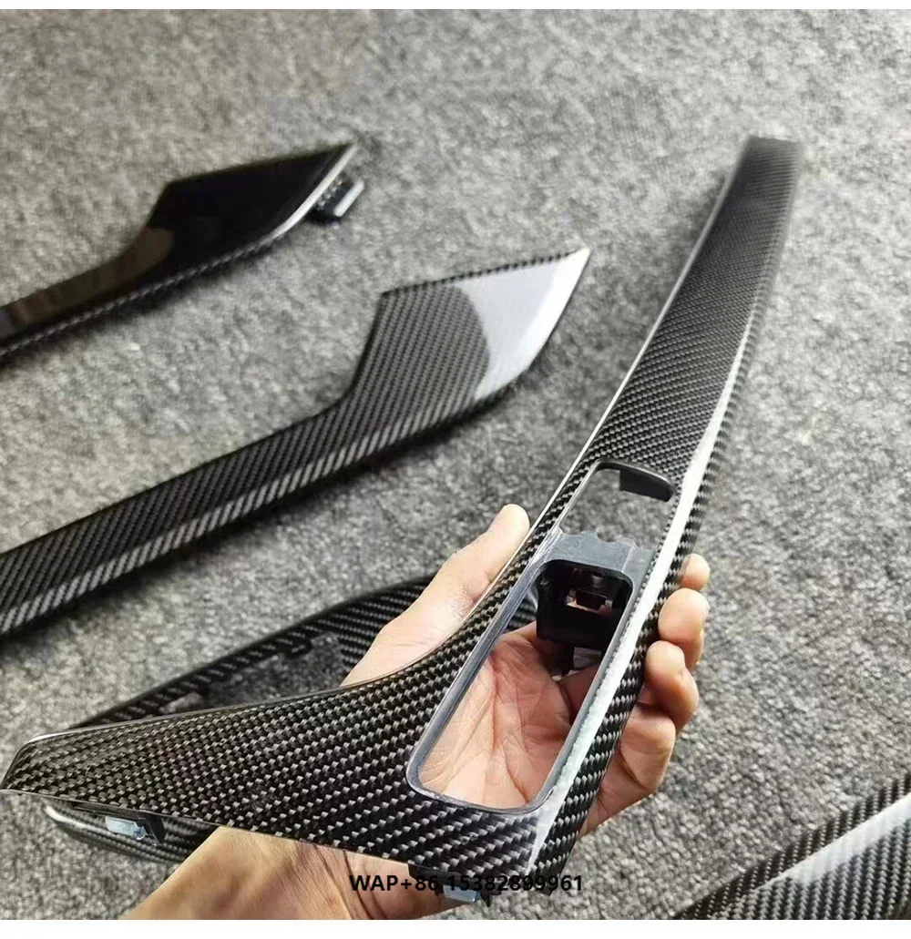 

7pcs Carbon Fiber Gear Shift Decor Frame Interior Door Panel Trim for A4 B9 A5 S5 S4 2017-2025 Car Interior Accessories