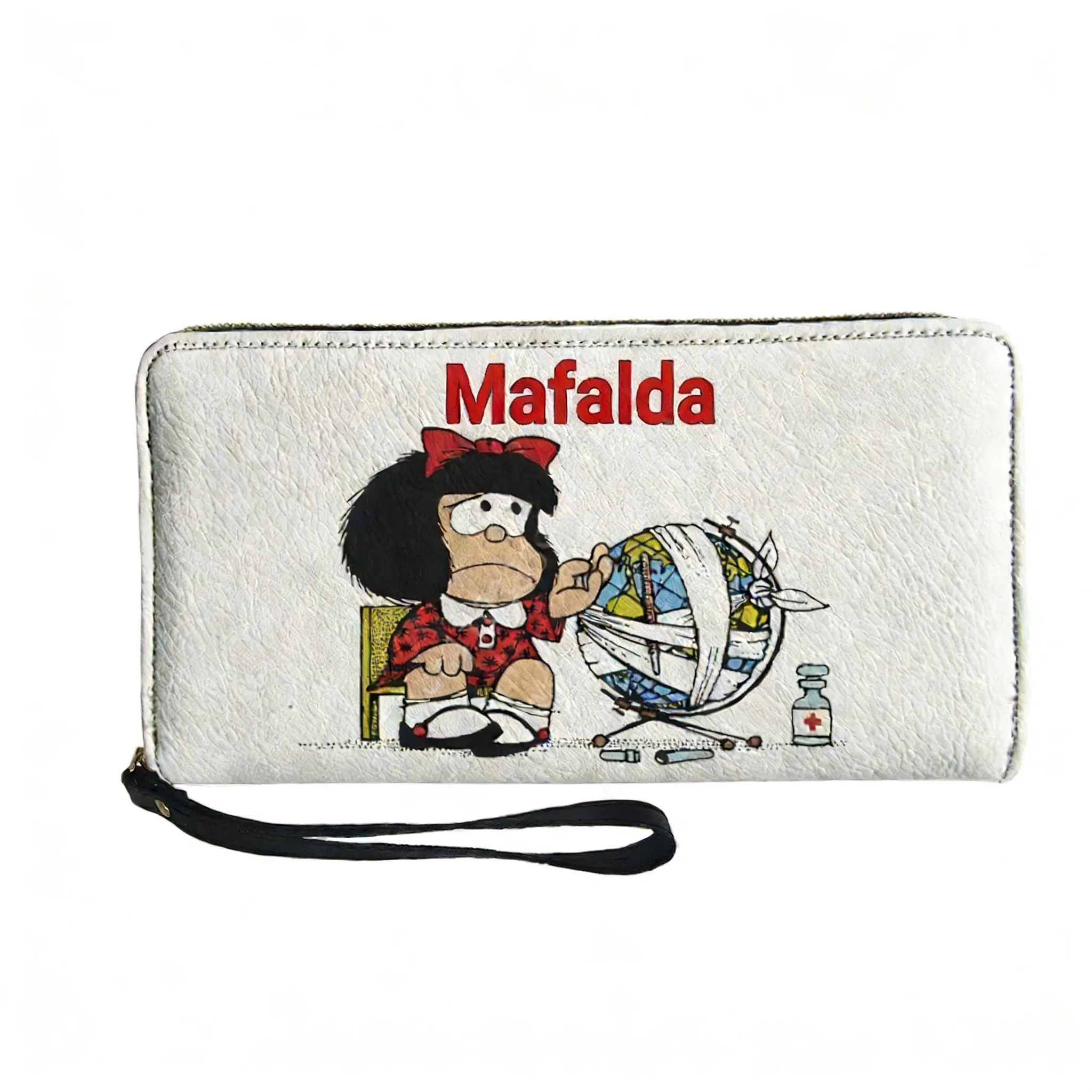 

Кошелек Mafalda для мужчин, женщин и подростков, длинный кошелек на молнии с двойным принтом, портативный кошелек с индивидуальным фото, подарочные сумки