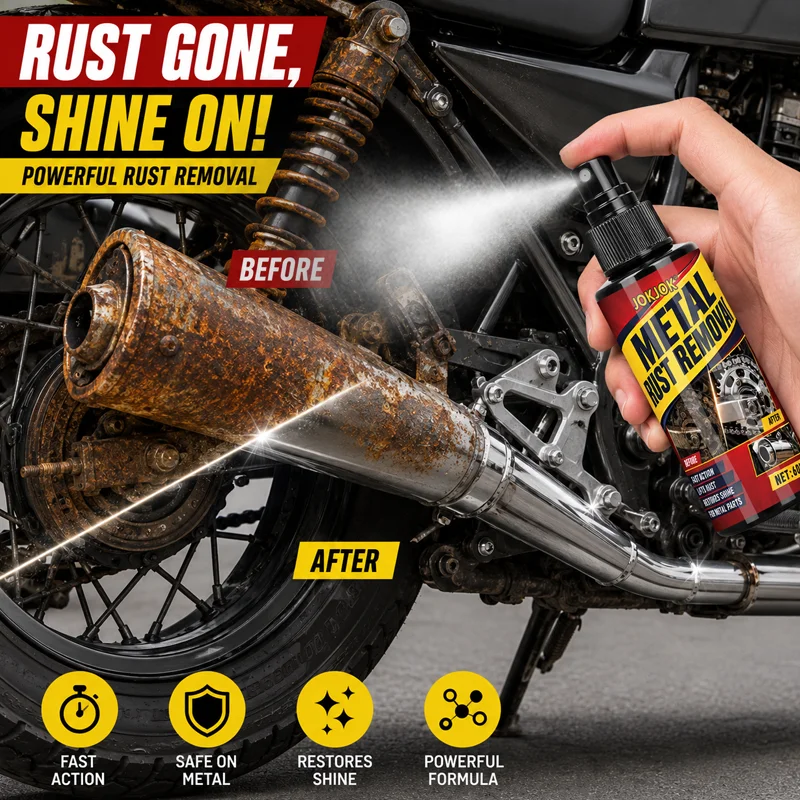 Car Brake Disc Rust Remover, 100% Effective Noise Reduction, Full Metal Polishing Agent & Wheel HUB Spray