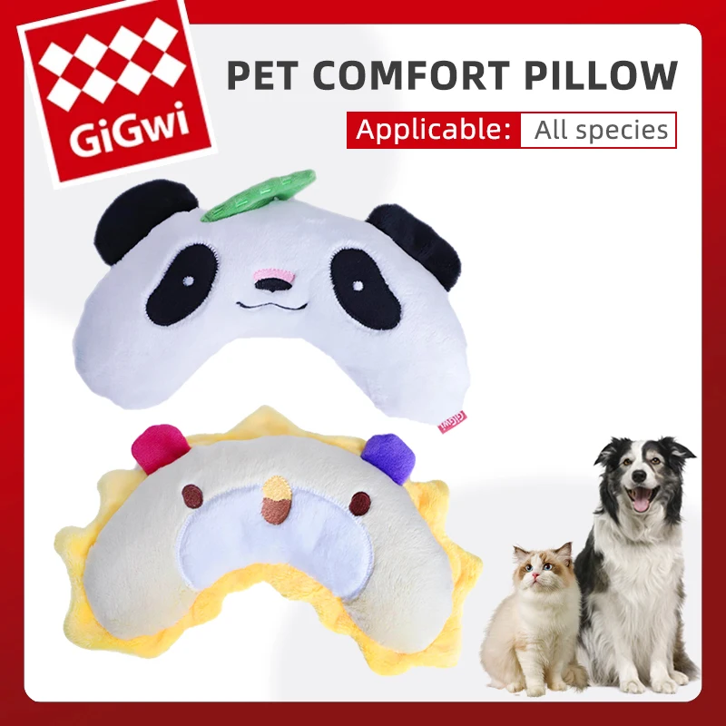 

GiGwi Pet Toys Sleeping Pillow Series for Doy Four Season Universal Washable Protect Cervical Spine and Chin Soft Cat Plush Toy