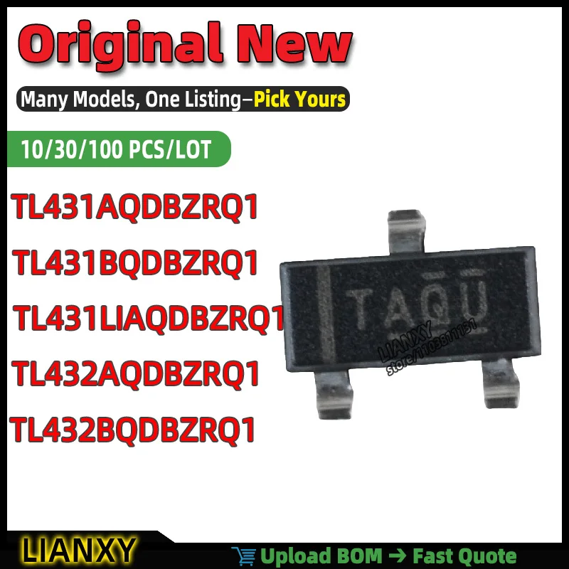 TL431BQDBZRQ1 TL431AQDBZRQ1 TL432BQDBZRQ1 TL432AQDBZRQ1 TL431LIAQDBZRQ1 SOT23-3 Adjustable Precision Shunt Regulator Brand New