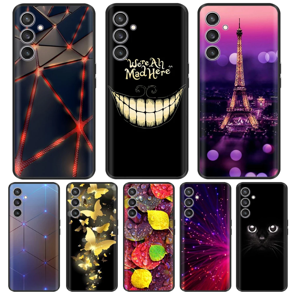 Luxury Shockproof Phone Case For Samsung Galaxy S23 FE Back Cover S23FE 5G SM-S711B Cases Black Silicone Bumper Shell Bag Fundas