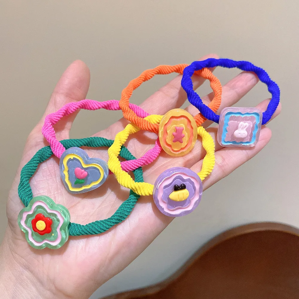 

Корейский стиль, новый стиль, свежий цветок, милые резинки для волос с героями мультфильмов, высокоэластичные резинки для волос для женщин, аксессуары для укладки волос