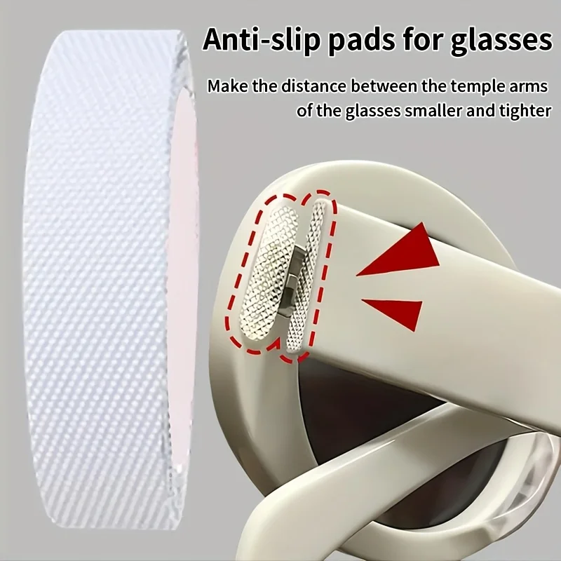 100Cm Anti-Slip Anti-Fall Sticker for Glasses, Special for Frame Connection, Narrowing Leg Distance Improving Wearing Stability