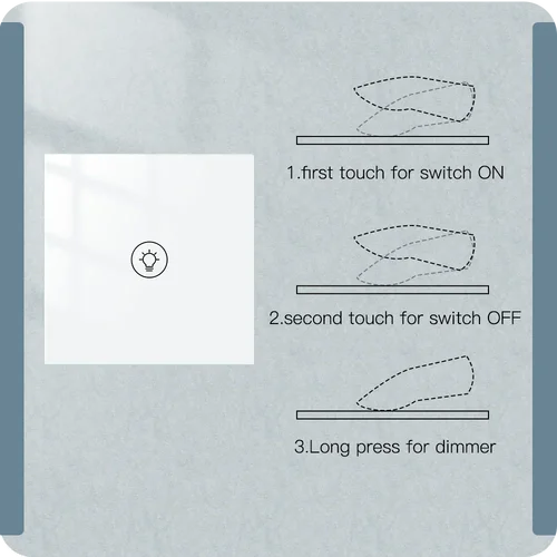 Imagen 2 del producto MOES ZigBee/WIFI atenuador de luz brillo Control inalámbrico Smart Life/Tuya APP modo de luz Alexa Google Voice 1/2/3 Gang EU