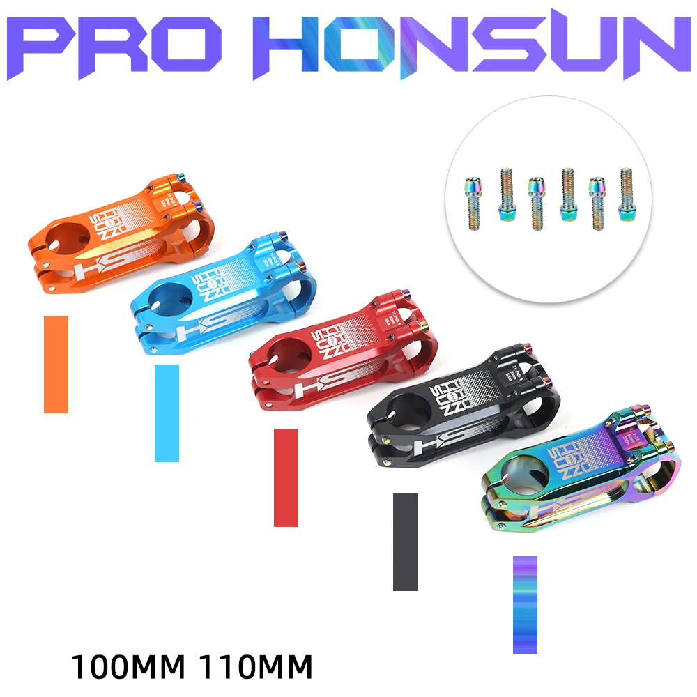 Tanke Rainbow 567 PROHONSUN CNC Aluminum Alloy MTB Bike Stem Super Light 31.8*28.6mm Mountain/Road Bike Handlebar Holder