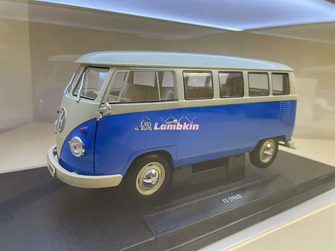 

Original 1/18 VW T1 Blue MICROBUS bus 1963 Model Rare Model Openable Collectible Birthday Gift Memorial Miniature
