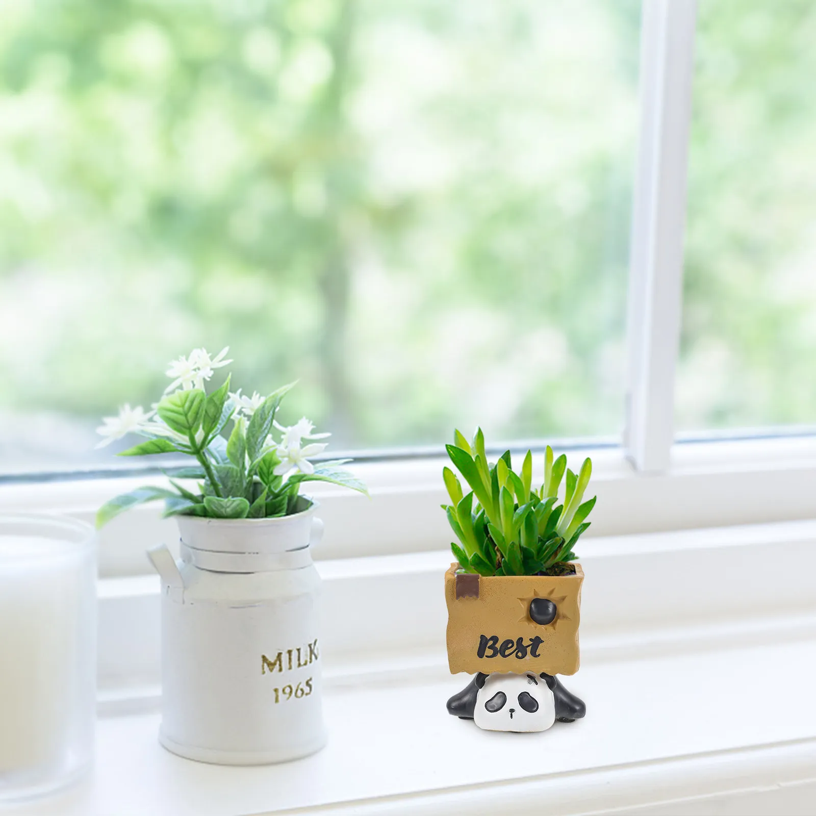 

Desktop Resin Pen Holder Multipurpose Pencil Organizer for Office Home Storage Succulent Plant Pot Modern Desk Accessories