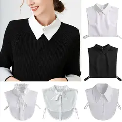 New Lapel Fake Collar Vintage Detachable Shirt Collar for Women Blouse Sweater False Collar Lapel Top Neckwear Ties