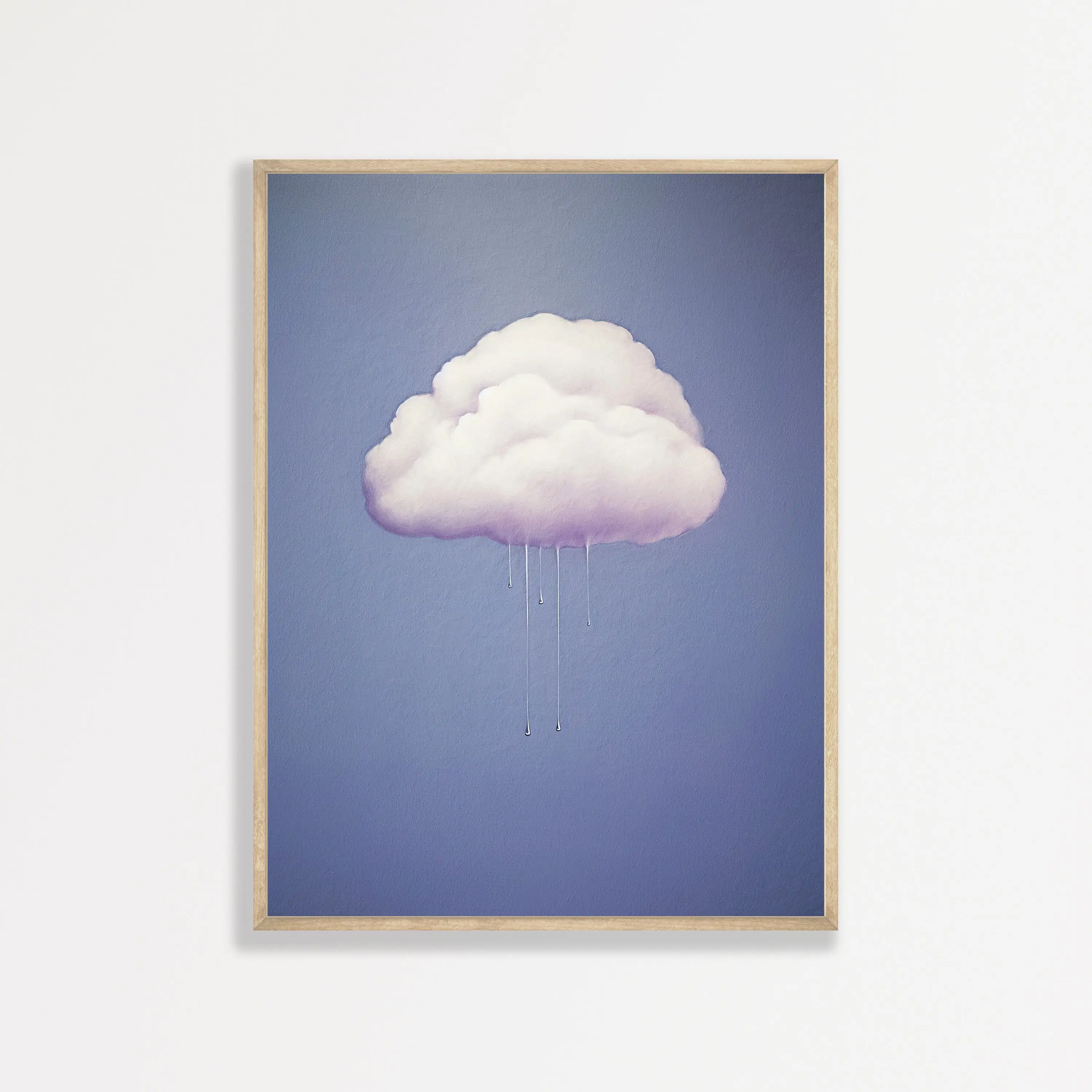 Modern Minimalist Vintage Wall Art Abstract Rainy Sunny Cloud Print Canvas Painting Living Room Bedroom Home Decoration