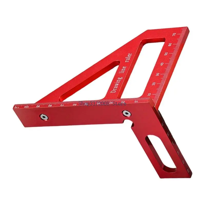  Aluminum Triangular Square Ruler Measuring Tool 45 90 Degree for Accurate Positioning & Marking in Engineering Projects