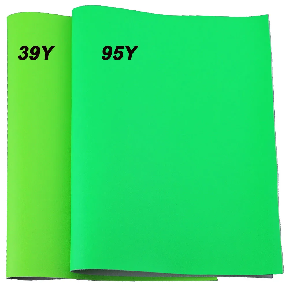 30x132cm Roll Neon Green Pink Soft Smooth Faux Synthetic PU Leather Fabric For Handbags Bows Sewing Craft DIY BH471
