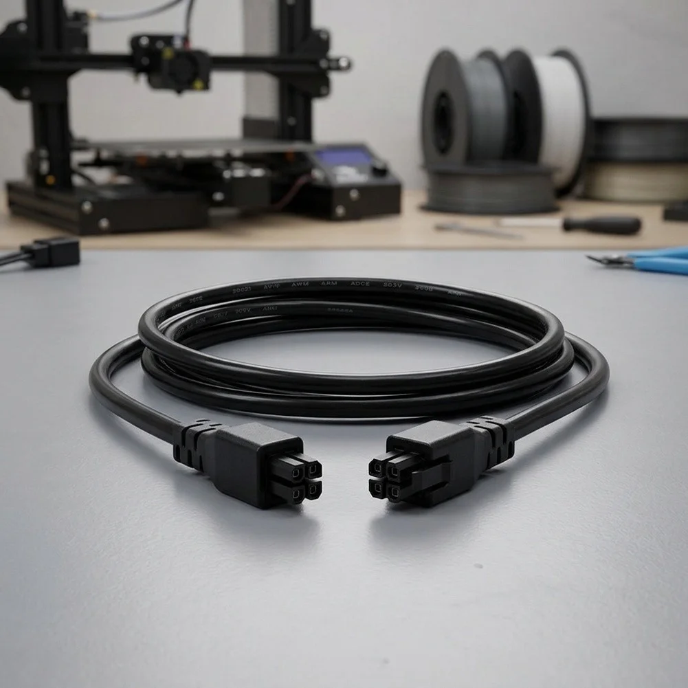 1pc 6 Pin Extension Cable 1.5M/2M 22AWG Copper Core Flexible PVC Wire For Bambu Lab P1S P1P X1C X1E For 3D Printer Accessories