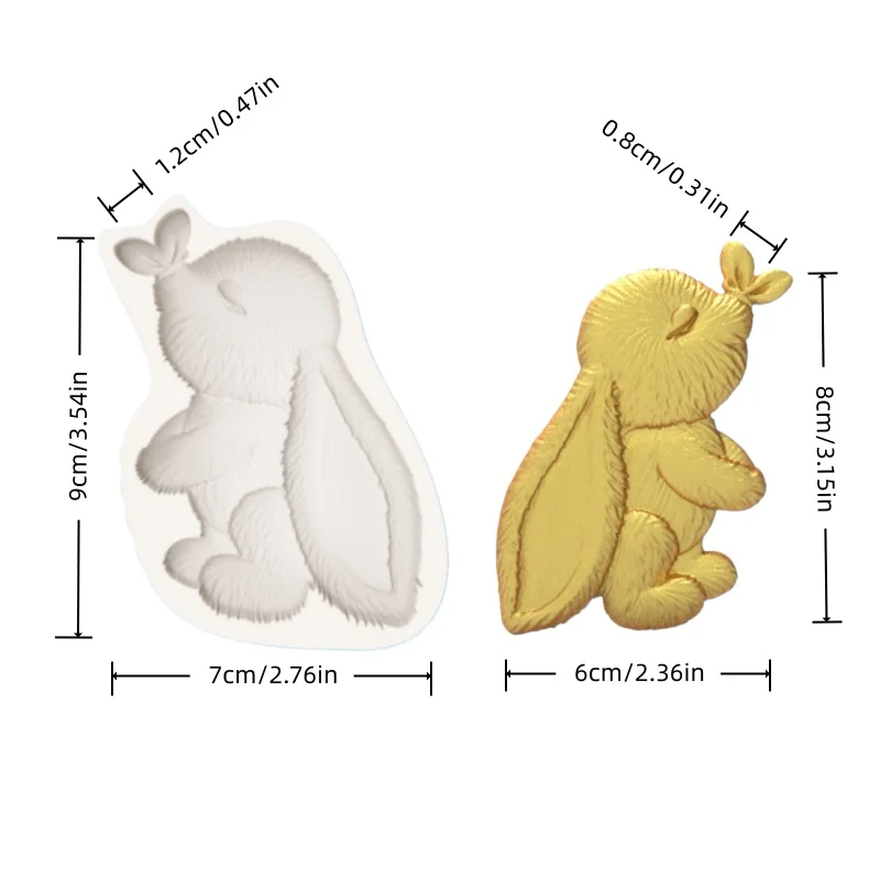 Rabbit-Shaped Mold with Bow and Closed Eyes, Sleeping Rabbit Dessert Silicone Mold, Ultimate Healing Fondant Chocolate DIY Silicone Mold