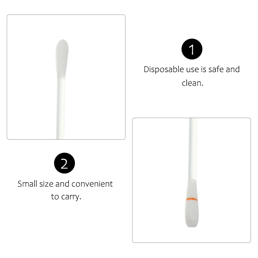 

100pcs Ve Lip Care Stick Break Moisturizing Swab For Dry Lips Portable Disposable Cotton Swab Multi-Function Oil