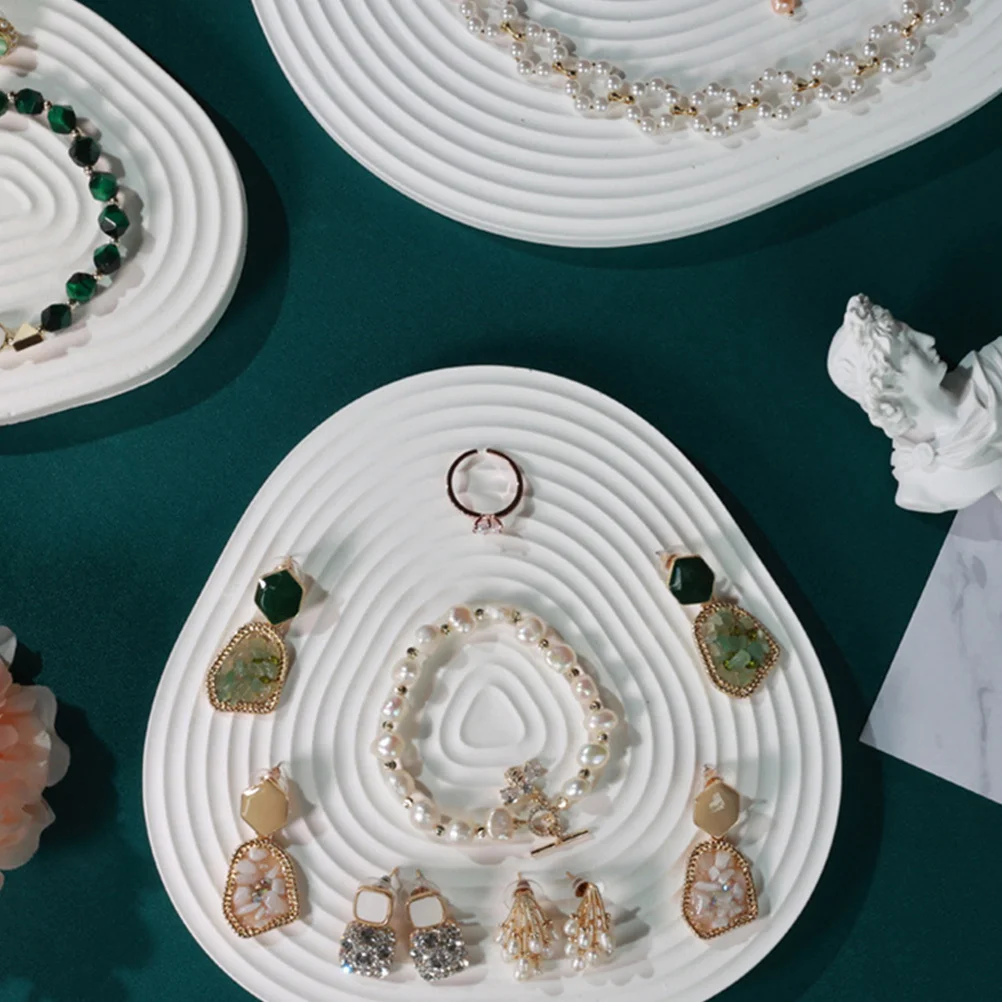 

Jewelry Storage Vanity Tray Trinket Sundries Organizing Cosmetics Plate Tabletop Home Desktop Display