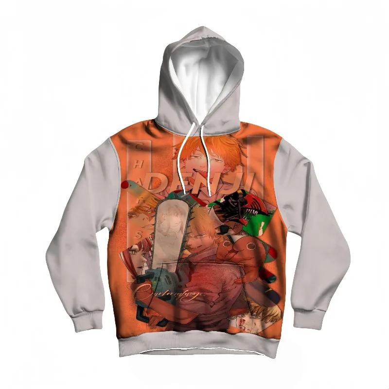 

Новая осенне-зимняя мужская толстовка с принтом «Человек-бензопила», 3D-печать, мягкий и удобный материал, идеально подходит для любителей аниме