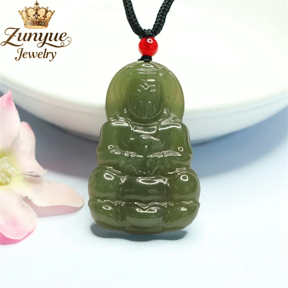

High-End Natural Hetian Jade Fine Water Guanyin Pendant Luxury Quality Jewelry Fashion Jewelry Exquisite Elegant Charms Popular