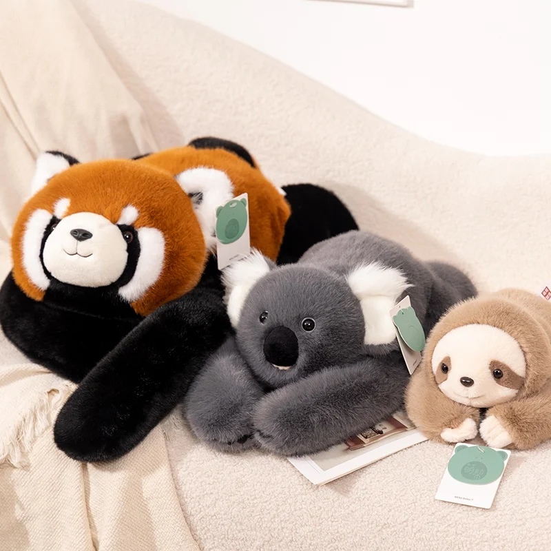 65cm Kawaii High Quality Forest Animal Plush Doll Pillow Soft Long-arm Raccoon Dinosaur Sloth Panda Koala Plush Toy Home Decor