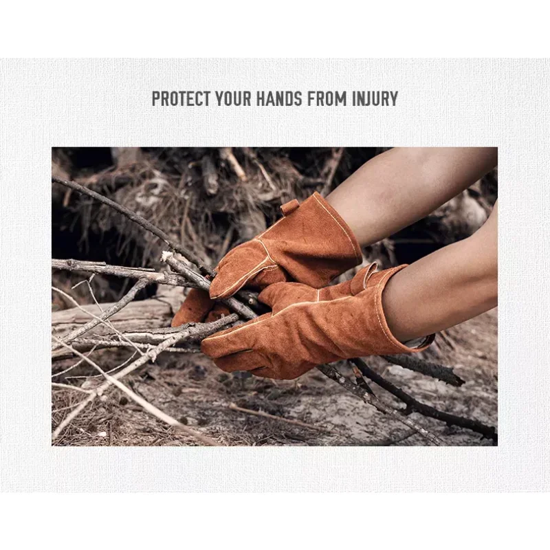 

Зимние кожаные рабочие перчатки сварщика, износостойкие из воловьей кожи, устойчивые к ожогом, устойчивые к высоким температурам