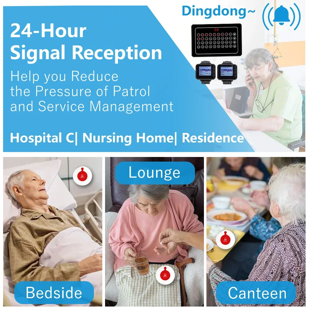 Newest Call Bell System for Care Home Hospital Nursing Home Caregiver Ward Pager Emergency Nurse Calling System