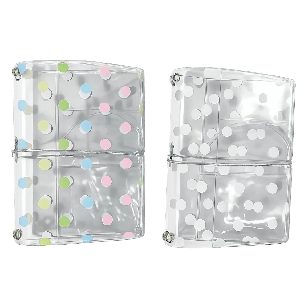 Polka Dot Print Passport Holder Elastic Band Design Clear Passport Cover Transparent Portable Passport Protector Case Travel