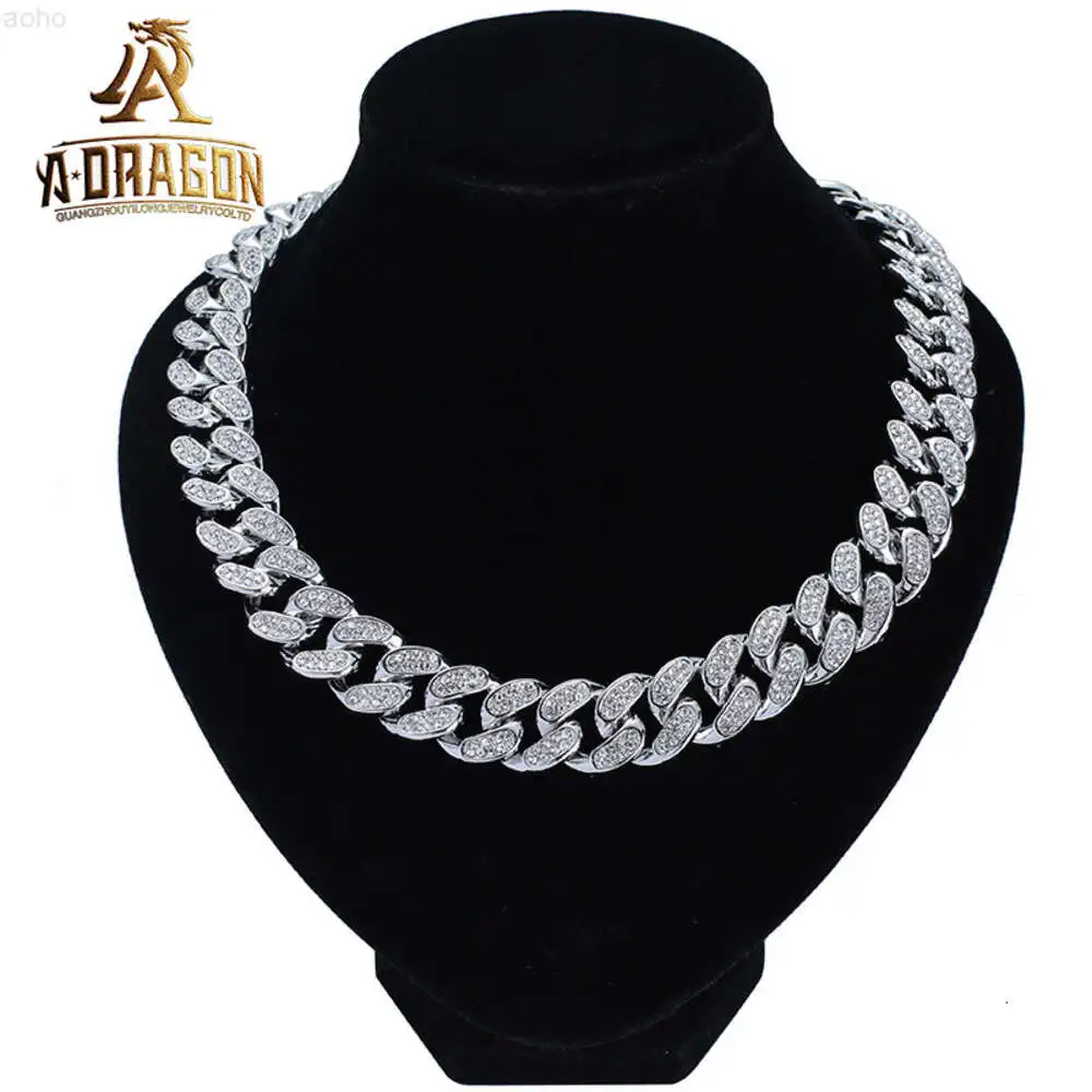 

18mm 18 Vvs Moissanite Cuban Necklace Pass Diamond Test Gra Certificate Baguette Straight Line 925 Silver Chain for Men