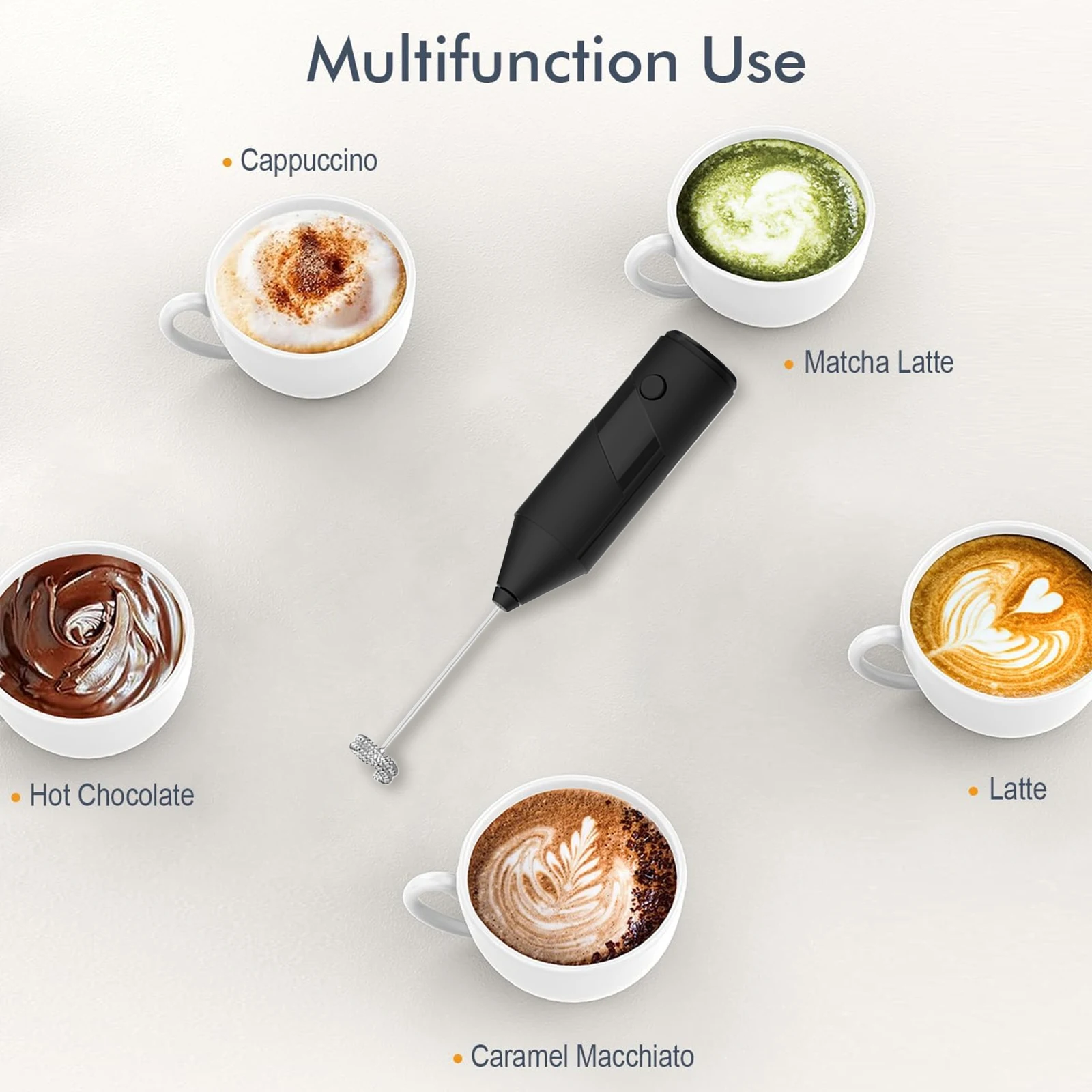 휴대용 우유 거품기 거품 믹서 음료 혼합 도구 커피 라떼 카푸치노에 적합