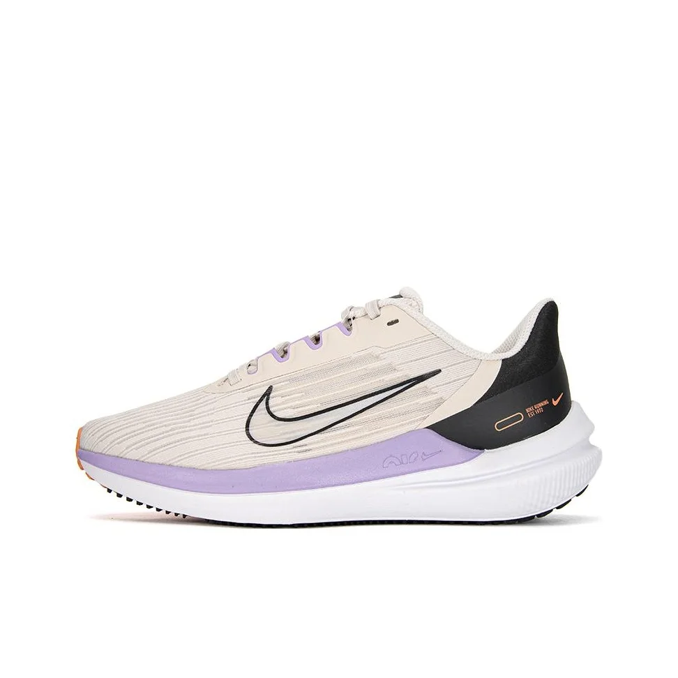 Nike Winflo 9 Fabric Cushioning Abrasion Resistant Breathable Coverage Low top Air Cushion Running Shoes Women's DD8686-103