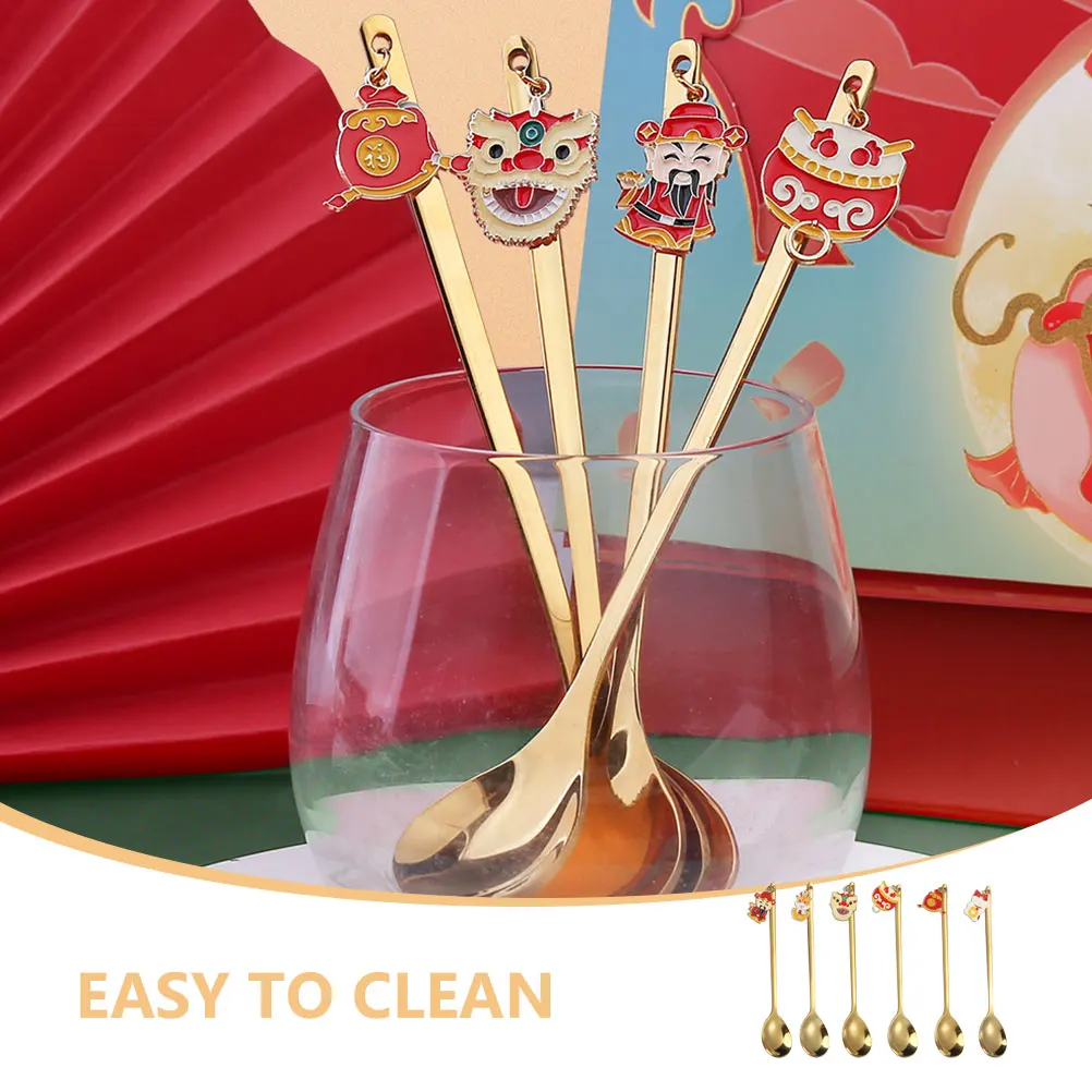 

Stainless Steel Cutlery Set Chinese New Year Exquisite Design Easy to Clean Perfect for Parties Holidays Gifts