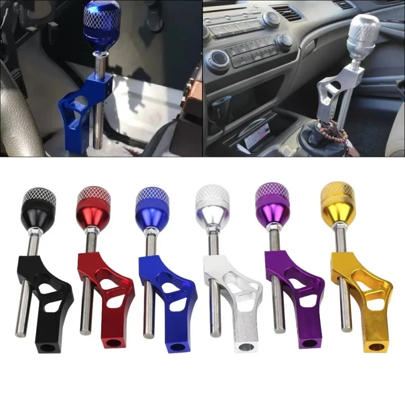 M10*1.5 Adjustable Single Bend Car Short Shifter Extender With Gear Shift Knob Head For Honda Civic Integra D Series
