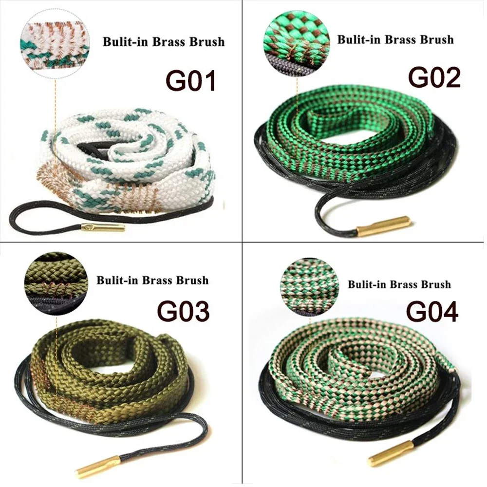 Gun Cleaner Snake Rope Gun Cleaning Kit Bore Cleaner Rifle Barrel Caliber Rope 9mm 12GA .22 .223 .308 .338 .38 .380 5.56mm