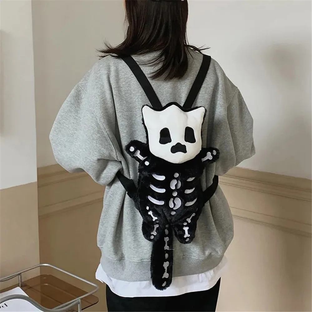 

Halloween Funny Kawaii High Waist Korean Small Bags Cartoon Print Mini Backpack for Women School Animal Goth Halloween Style Bag
