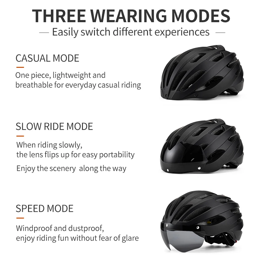 Eastinear-road Bike Helmet With LED Rear Light, Cycling Helmet, Breathable, Fit 57-62cm, Ultra Light, for Adult