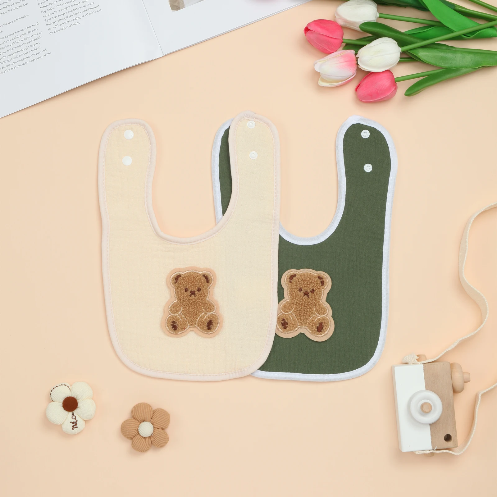 

2P мягкие детские нагрудники, детские банданы, нагрудники для слюней, хлопок для мальчиков и девочек, толстый впитывающий набор для прорезывания зубов, слюнотечения