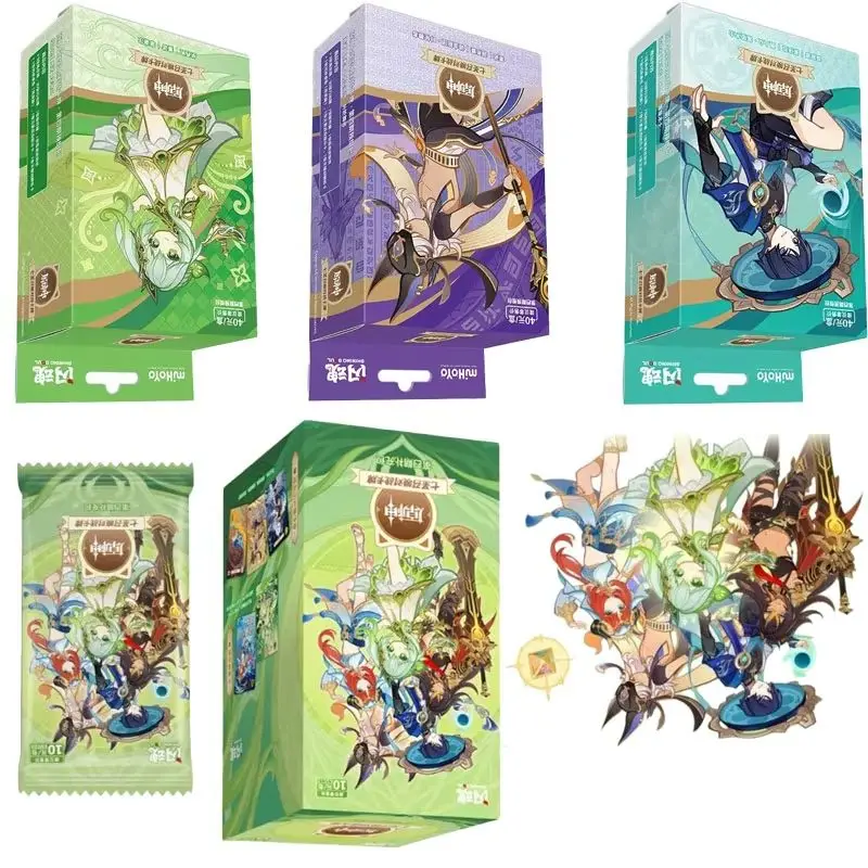 Nouvelles cartes SHINING SOUL Genshin Impact Vol.4 pré-emballées, cartes de combat TCG The Seven Holy Summons, cartes de collection Cosplay, jouet cadeau