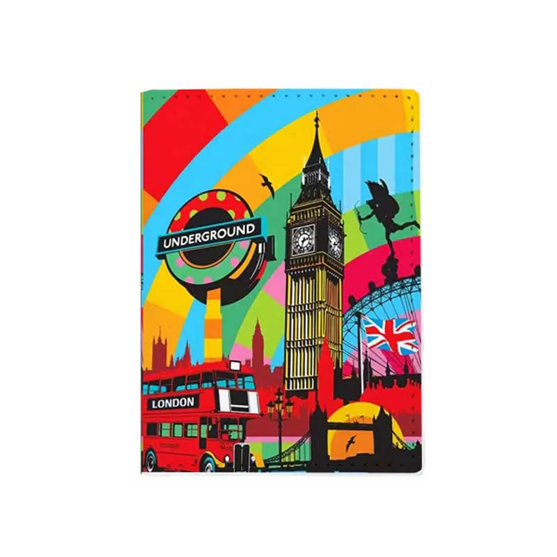 Newest Graffiti Travel Accessories Europe & America Passport Cover Holder PU Leather Unisex ID Bank Card Holders