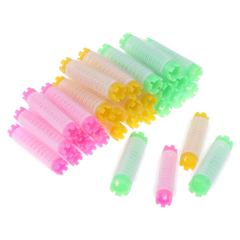 10Pcs Hair Root Rollers Clips Natural Fluffy Naturally Hair Curler Twist Wave Fluffy Plastic Hair Styling Tools Random color