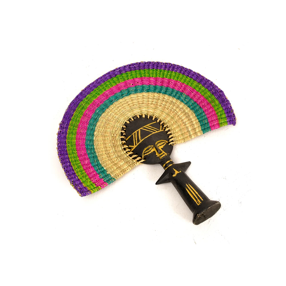 

Hand Woven Straw Fan Daily Ins Colorful Wall Decoration Summer